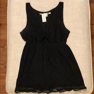 Black Crochet Dressy Tank